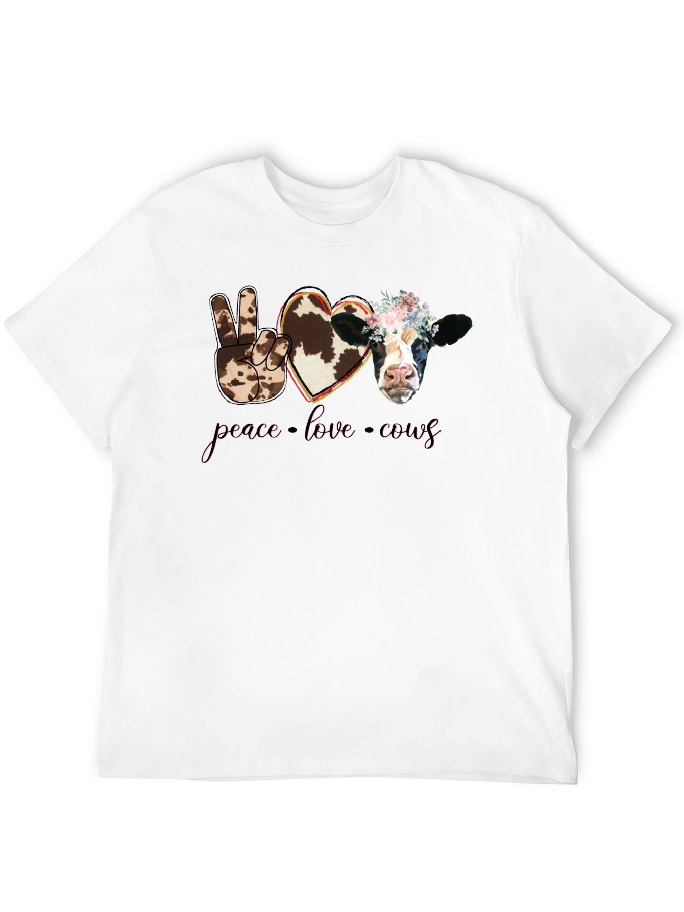 Peace Love Cows Graphic T-Shirt