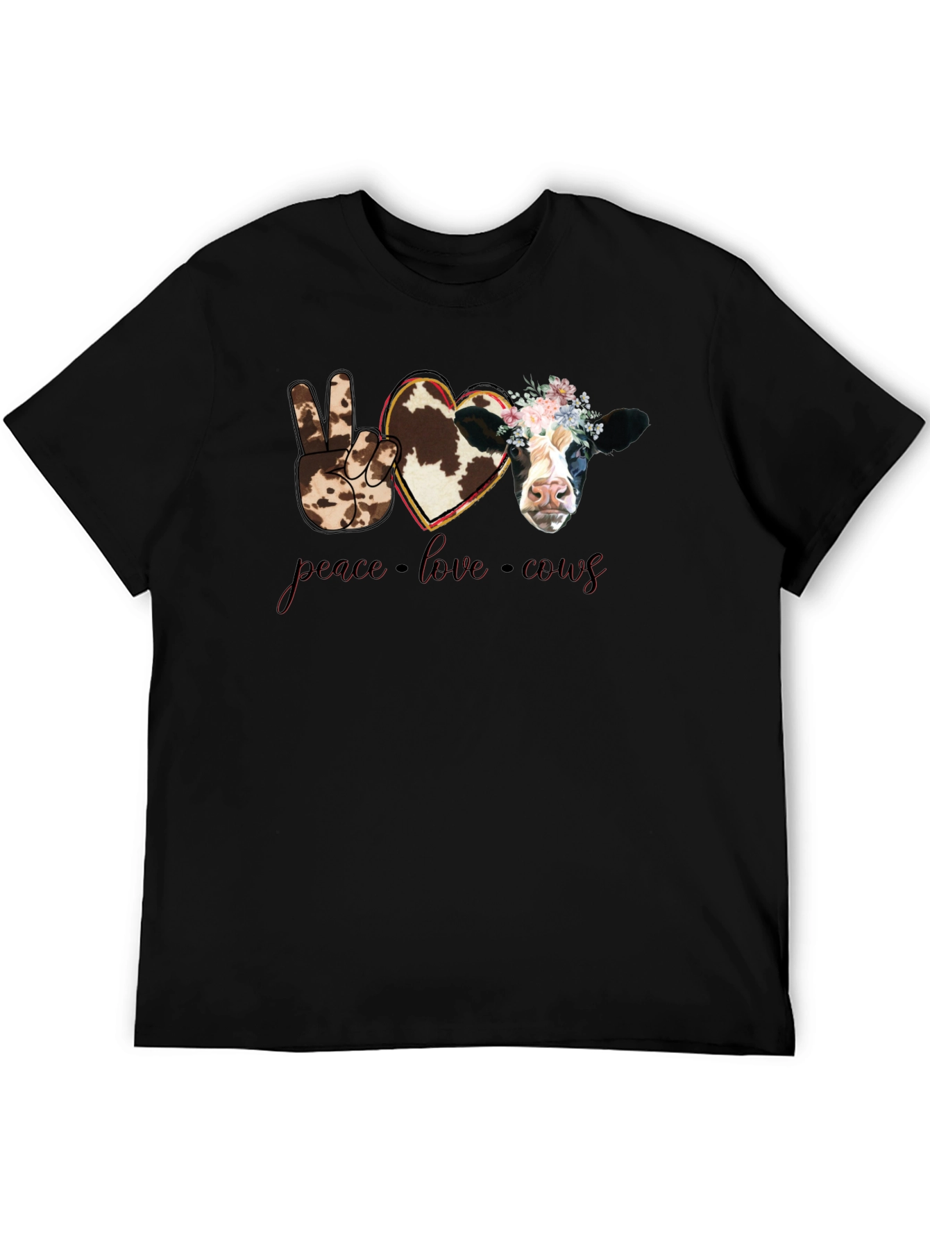 Peace Love Cows Graphic T-Shirt