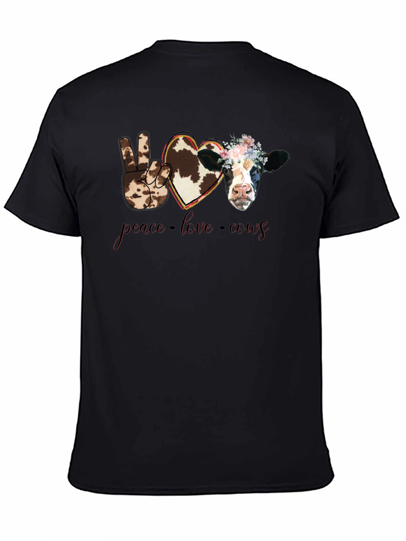 Peace Love Cows Graphic T-Shirt