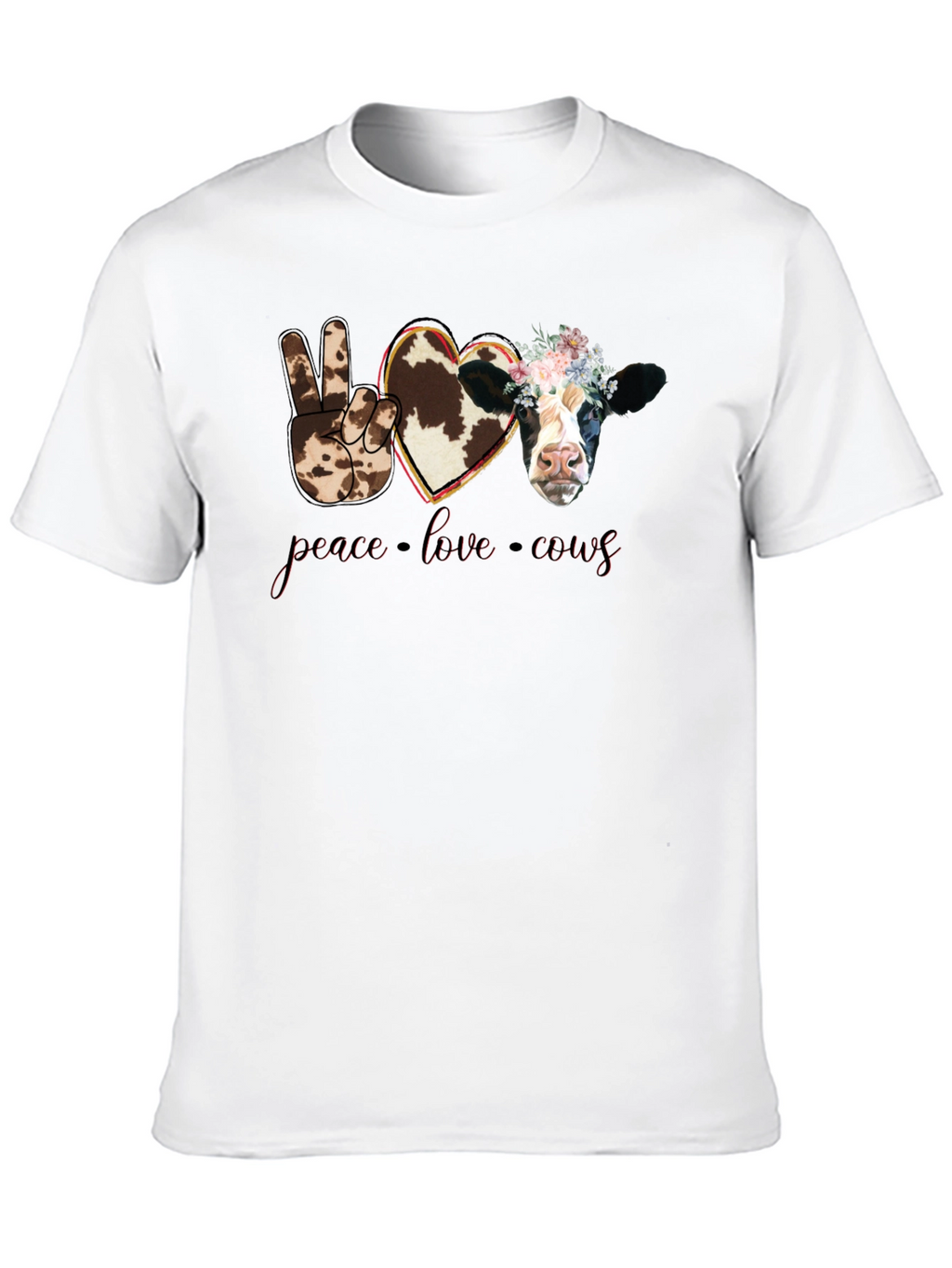 Peace Love Cows Graphic T-Shirt