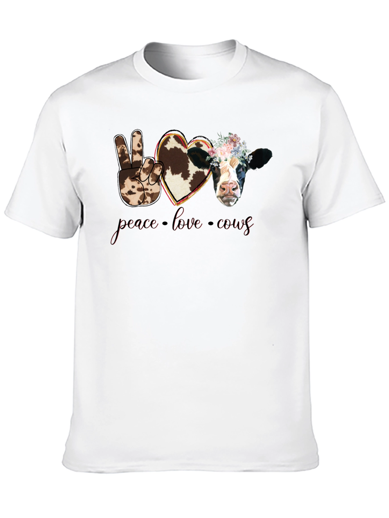 Peace Love Cows Graphic T-Shirt