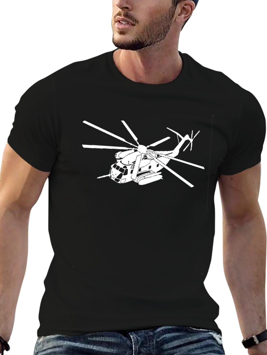 Helicopter Graphic Tee - Cool Design Shirt