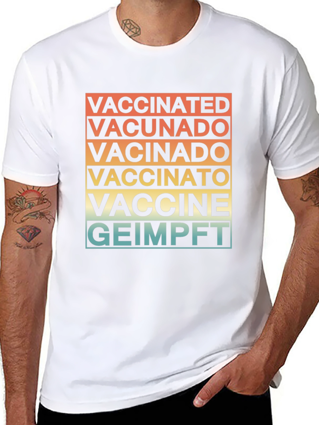 Vaccinated in Multiple Languages T-Shirt