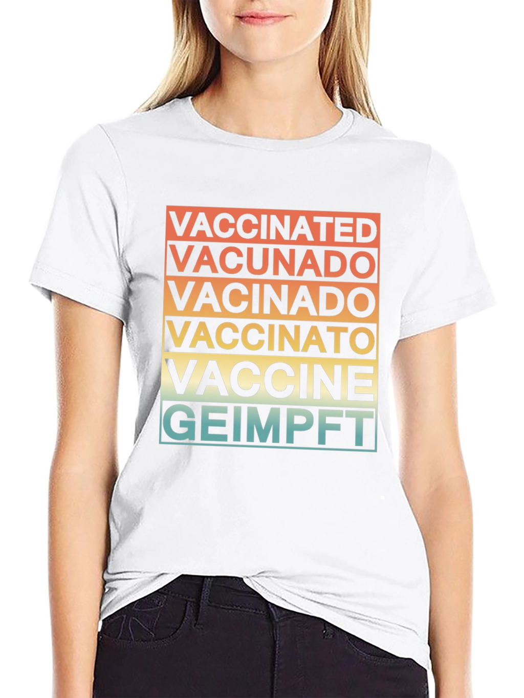 Vaccinated in Multiple Languages T-Shirt