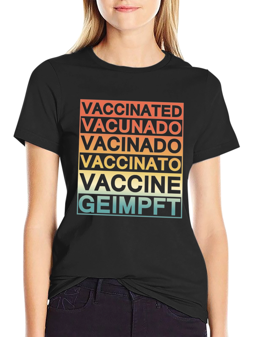 Vaccinated in Multiple Languages T-Shirt