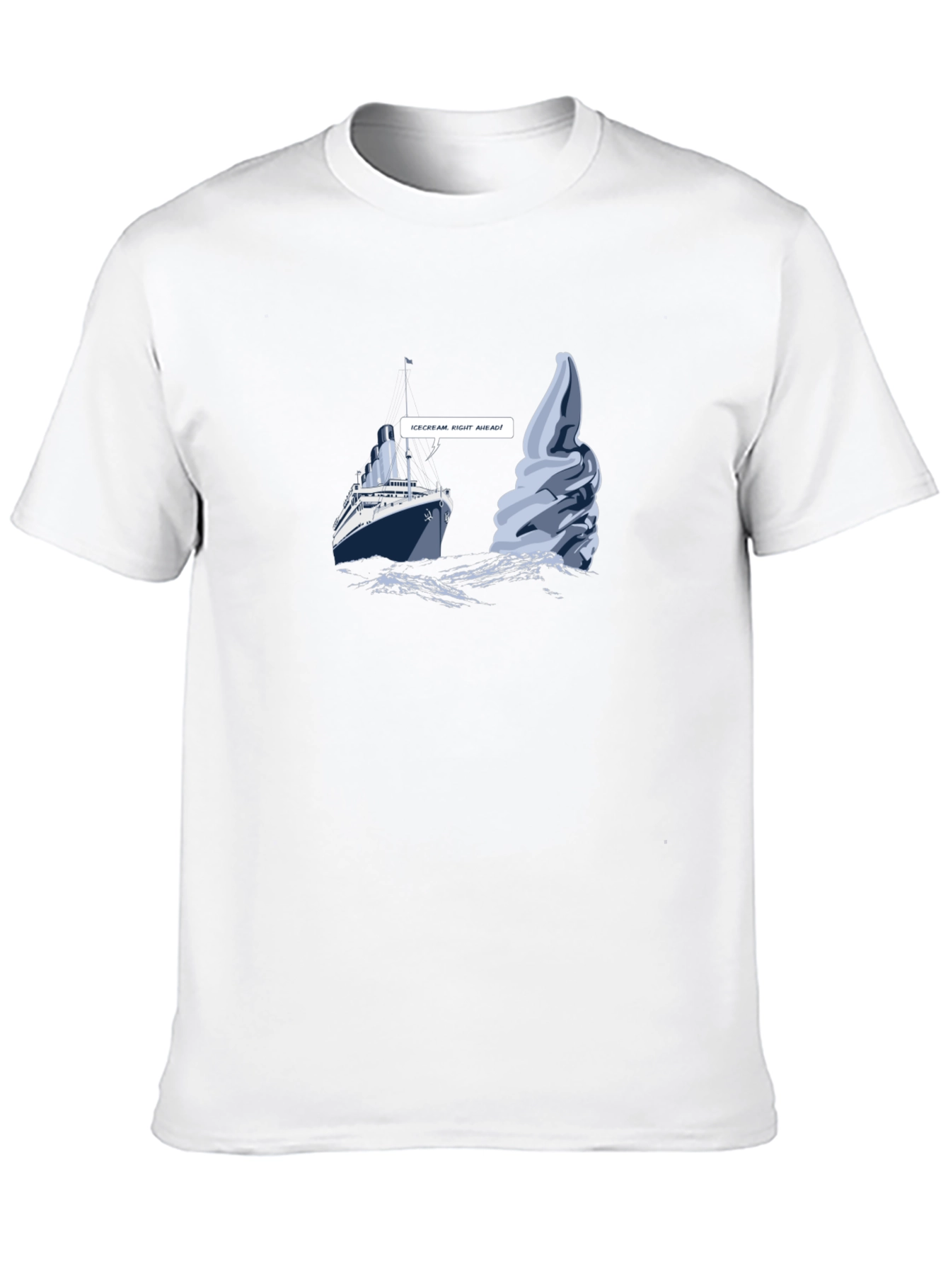 Titanic Ice Cream Ahead Mens T-Shirt