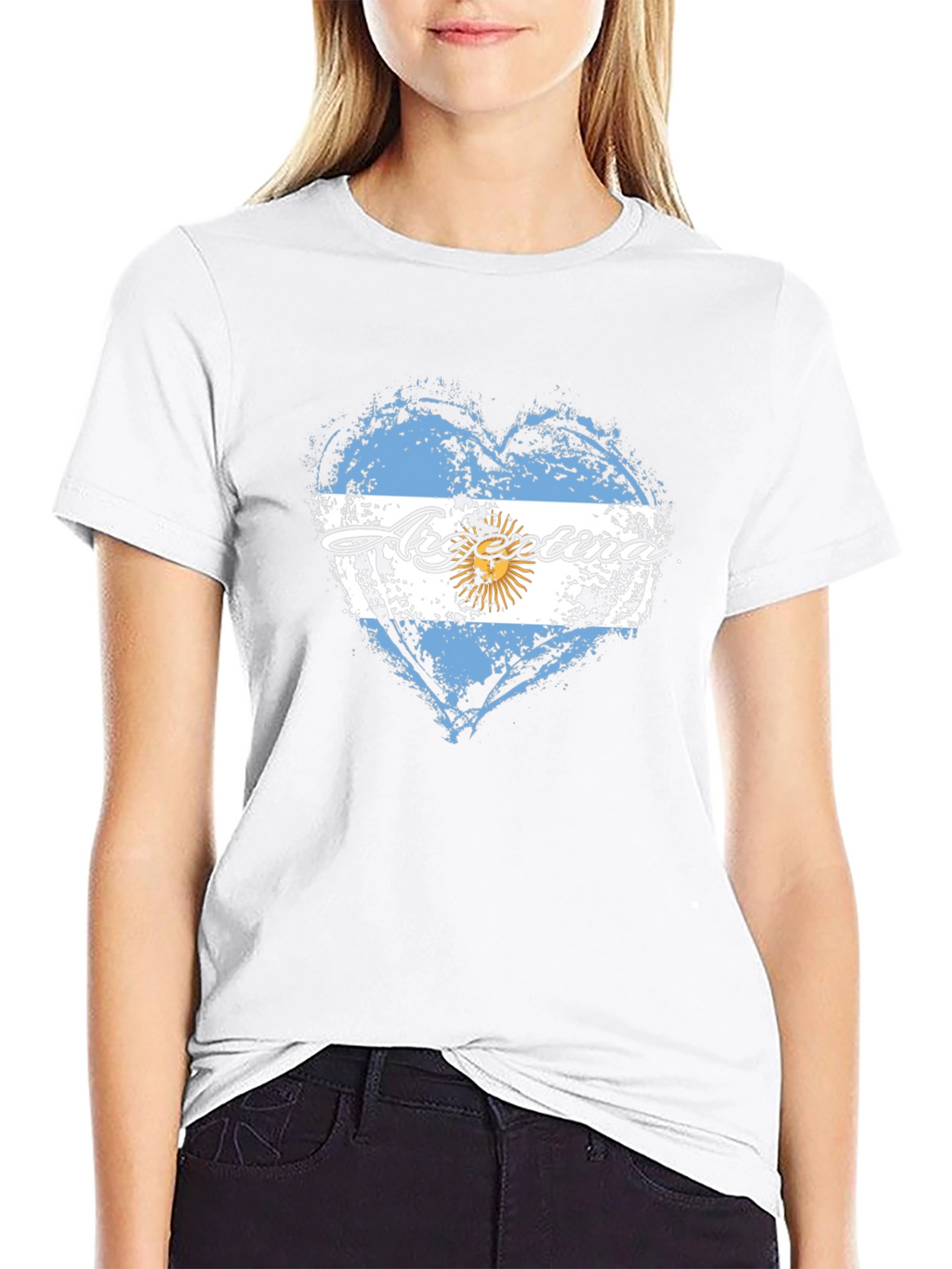 Argentina Flag Heart T-Shirt