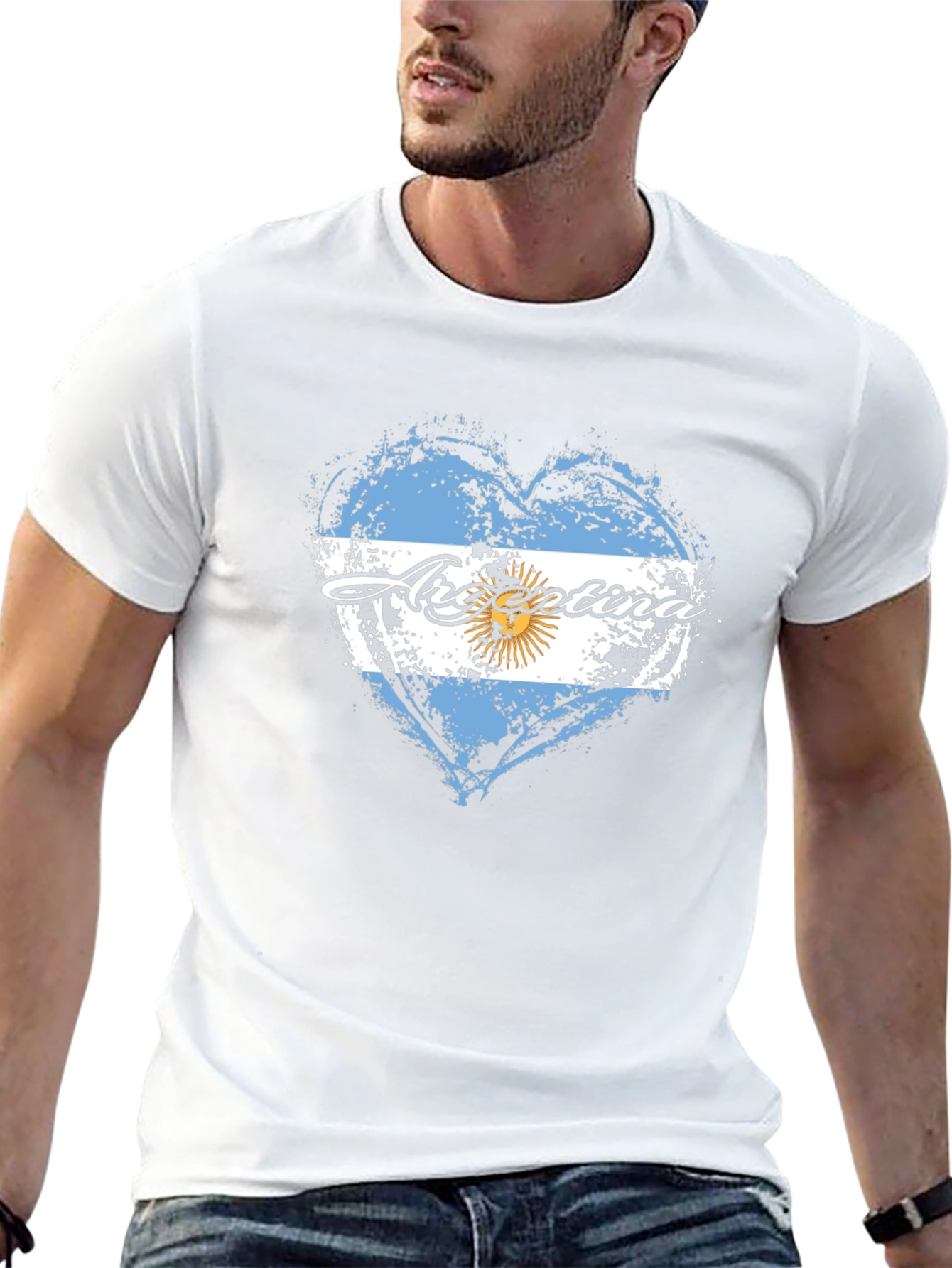 Argentina Flag Heart T-Shirt