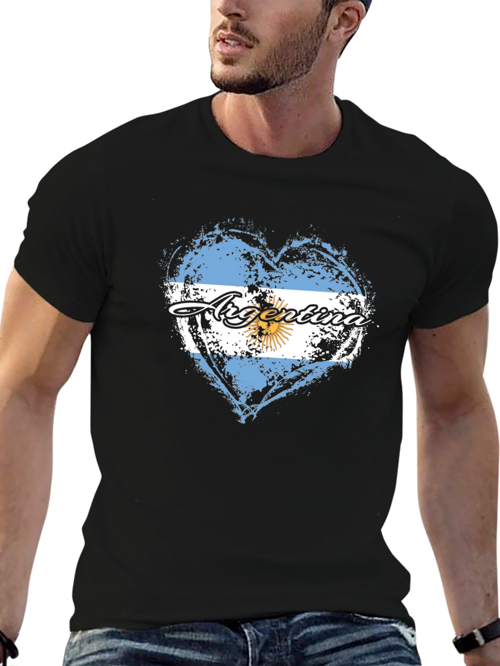 Argentina Flag Heart T-Shirt