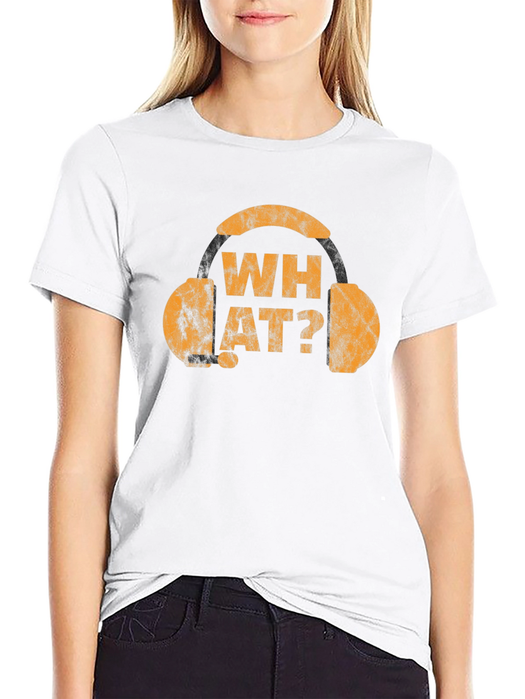 What? Graphic Tee - Novelty Headphone T-Shirt