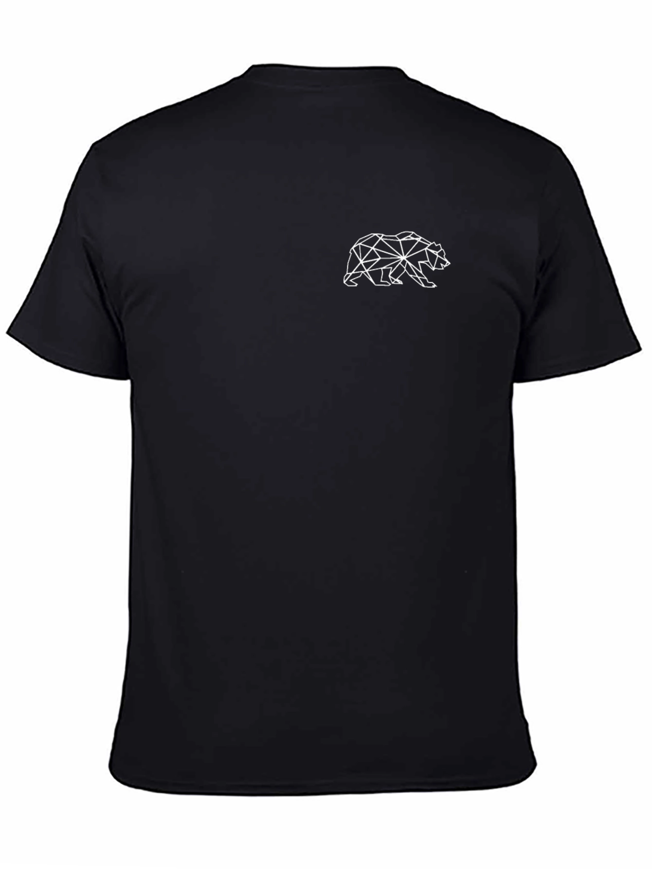 Geometric Bear Graphic Tee - Modern Casual Style
