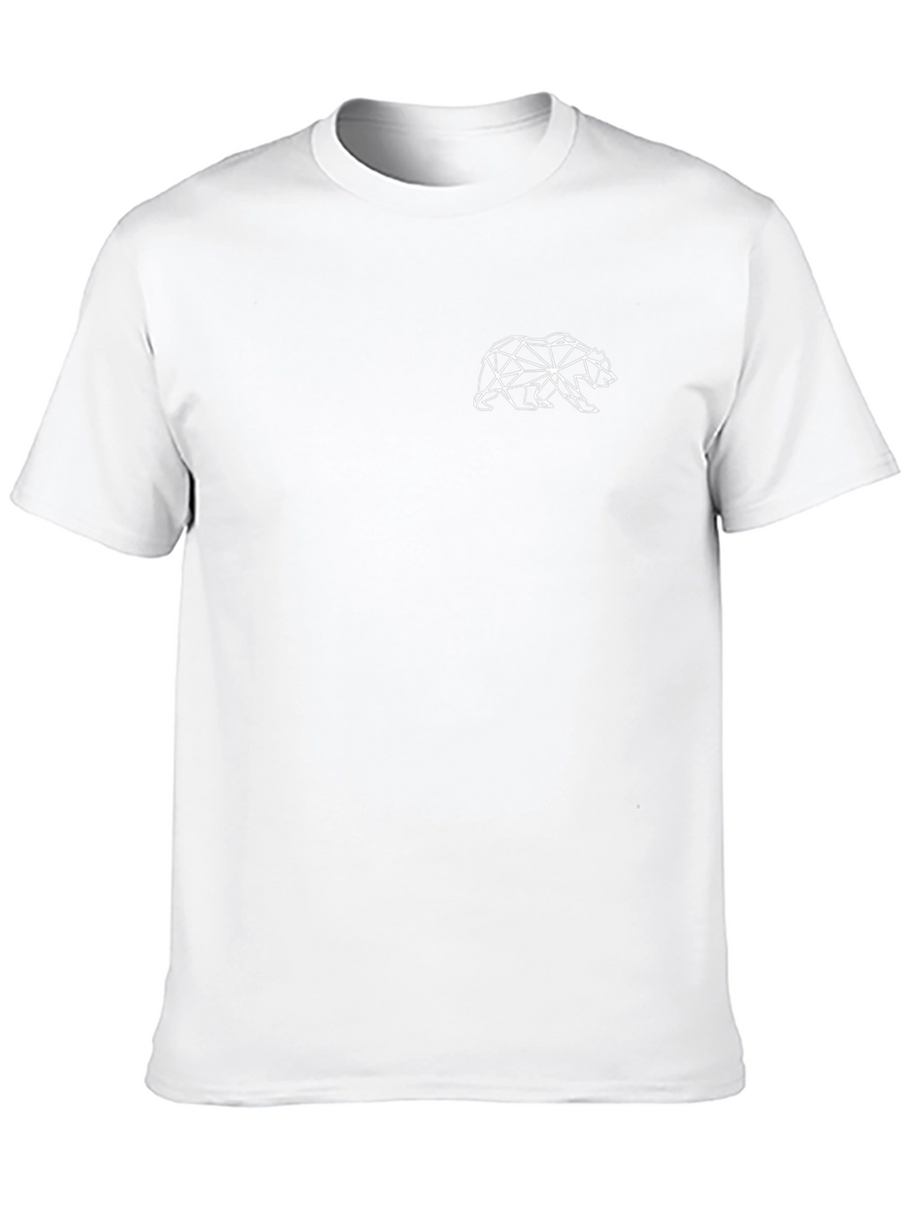 Geometric Bear Graphic Tee - Modern Casual Style