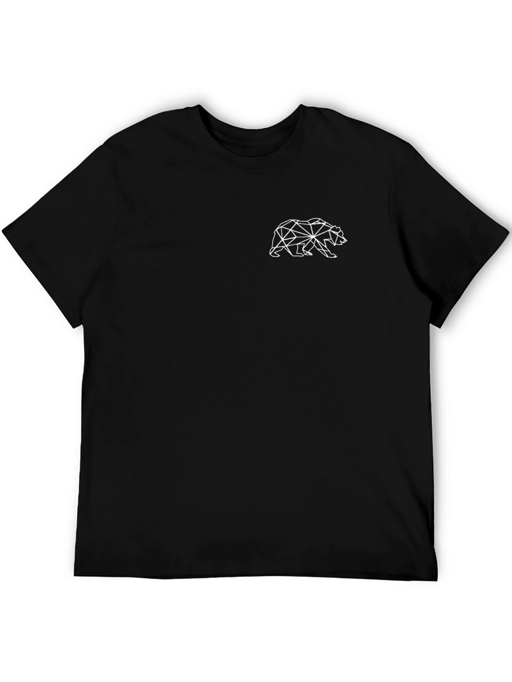 Geometric Bear Graphic Tee - Modern Casual Style