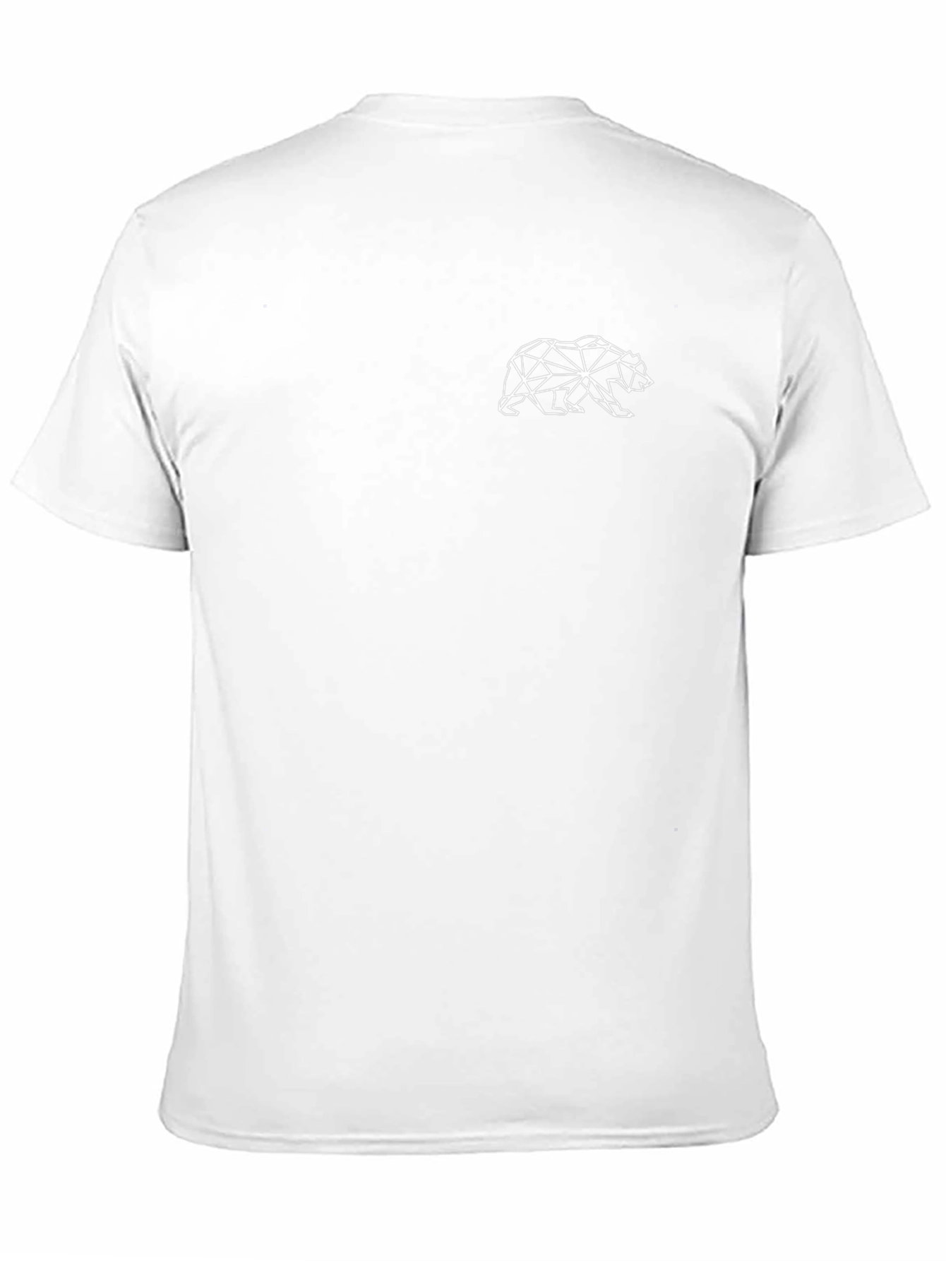 Geometric Bear Graphic Tee - Modern Casual Style