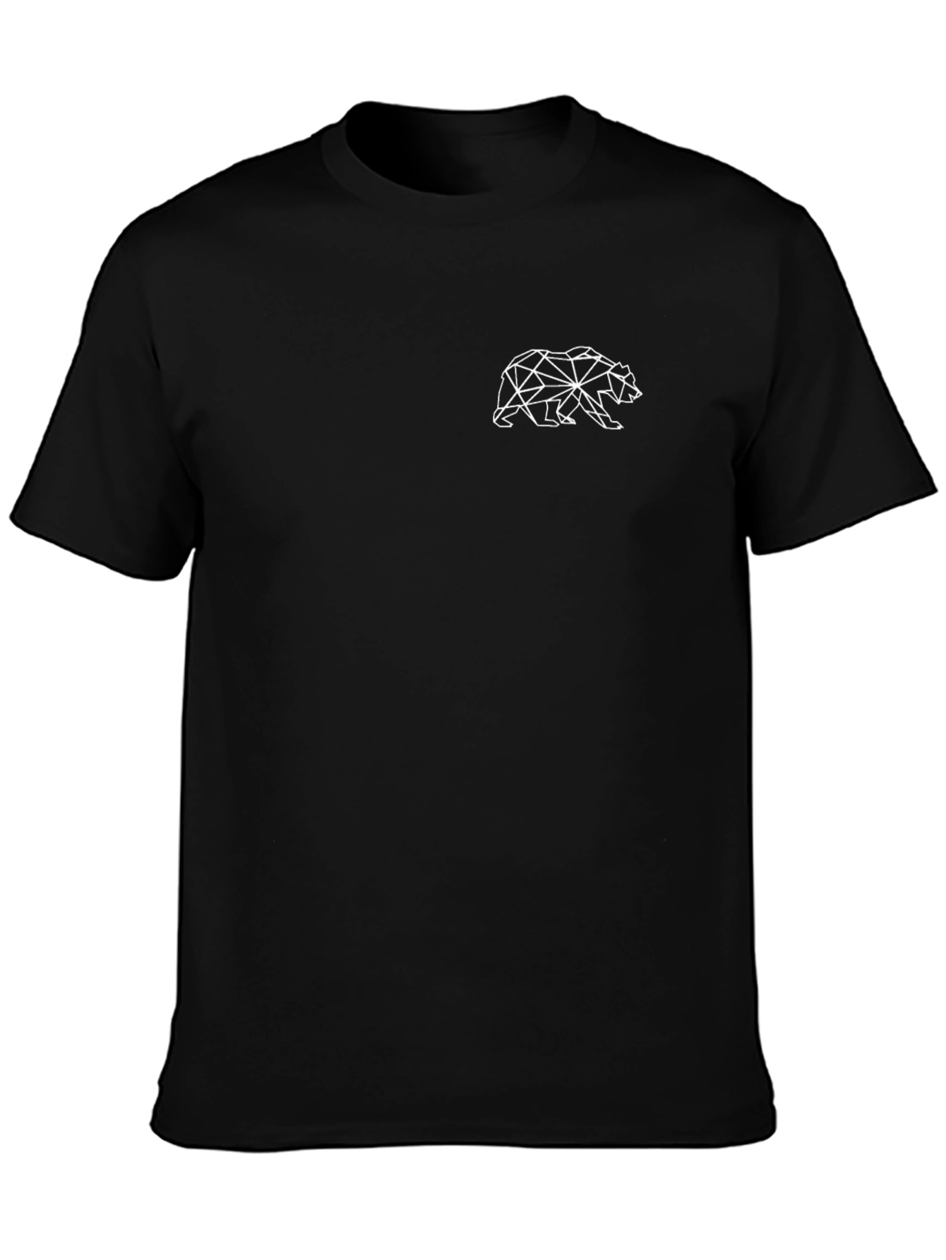 Geometric Bear Graphic Tee - Modern Casual Style