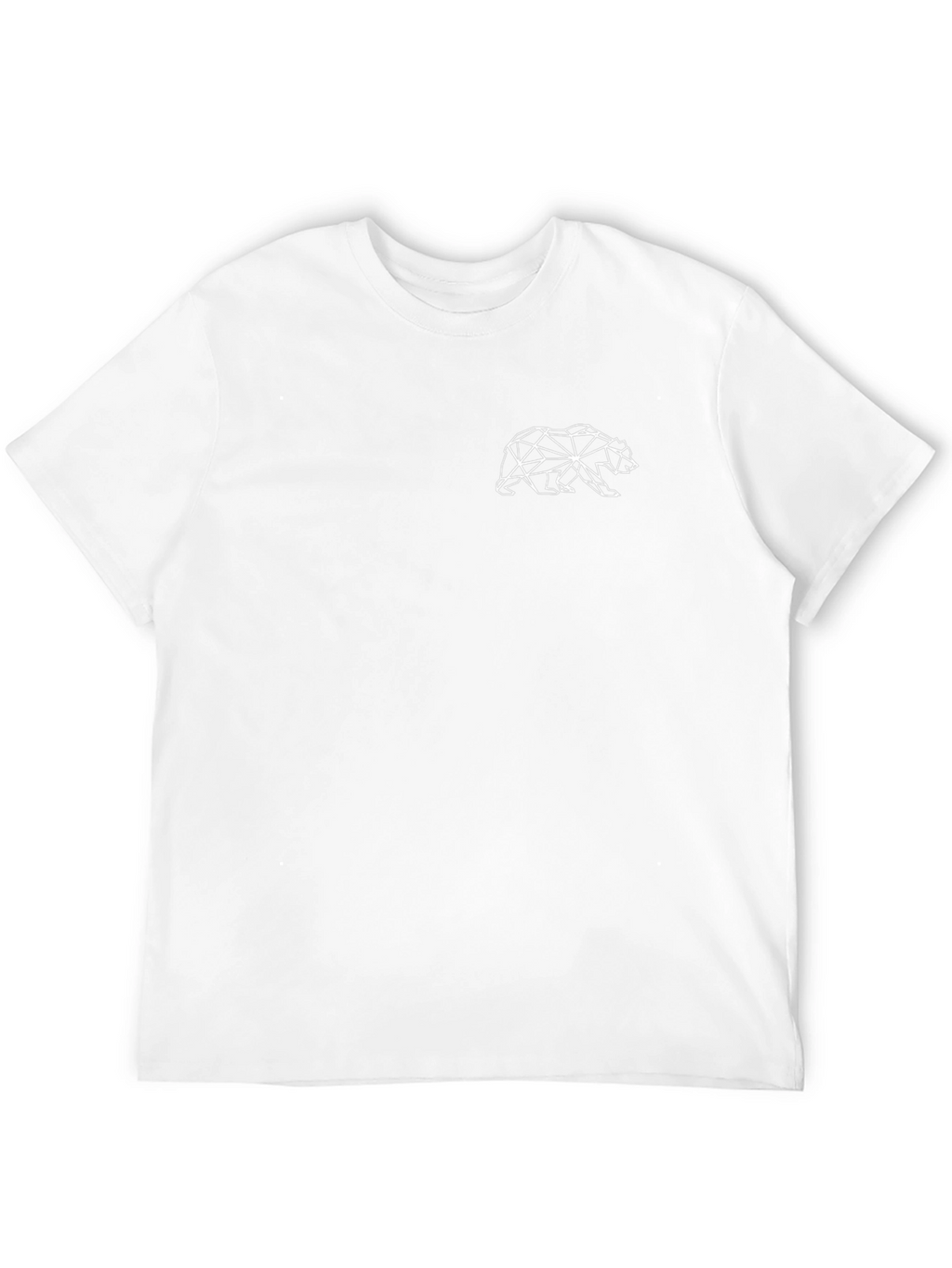 Geometric Bear Graphic Tee - Modern Casual Style