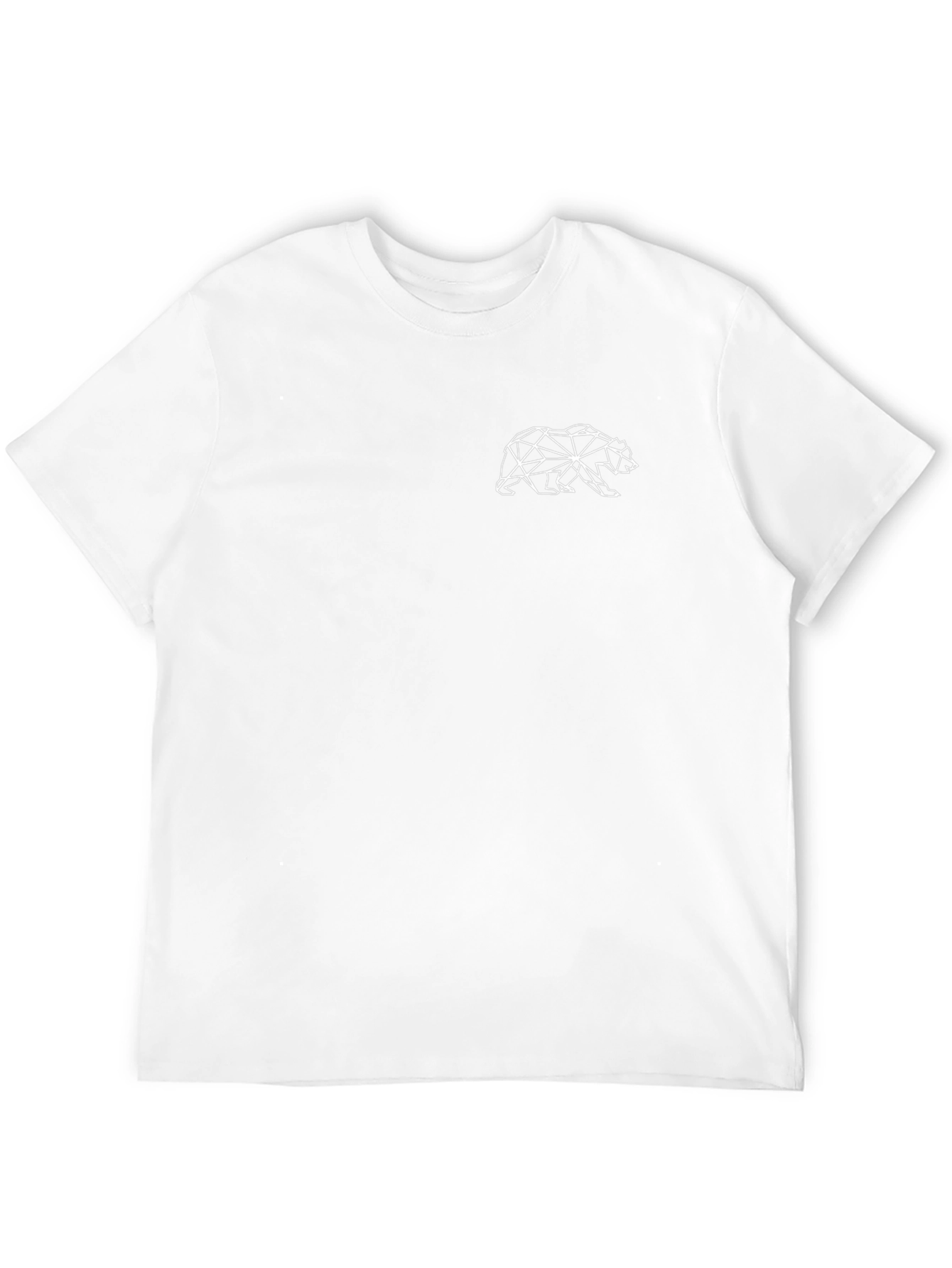 Geometric Bear Graphic Tee - Modern Casual Style
