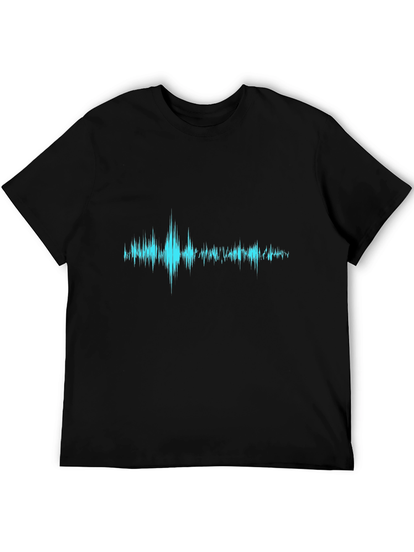 Soundwave Graphic Print T-Shirt - Black