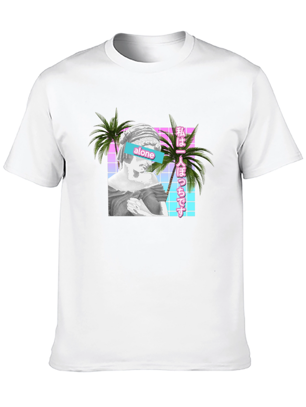 Vaporwave Aesthetic Alone T-Shirt