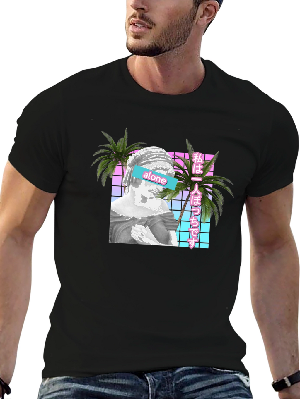 Vaporwave Aesthetic Alone T-Shirt