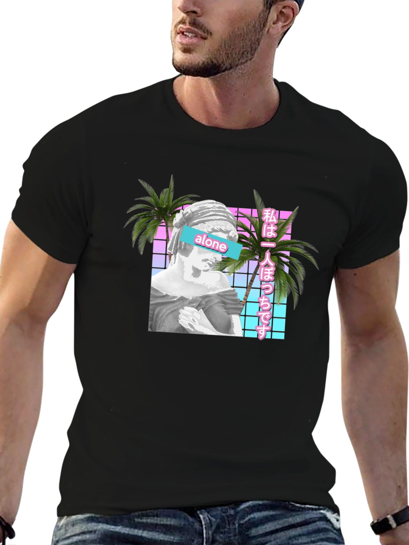 Vaporwave Aesthetic Alone T-Shirt