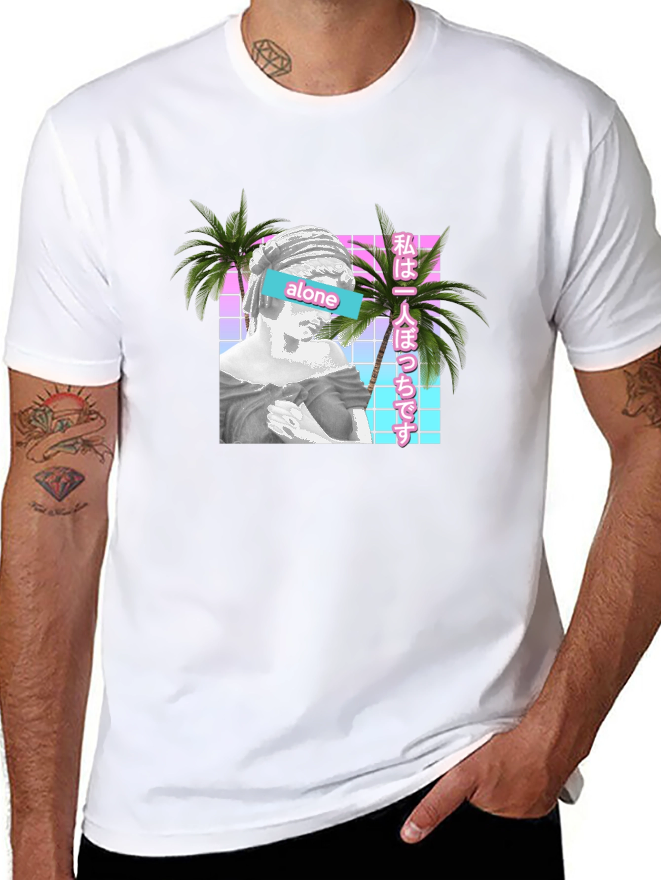 Vaporwave Aesthetic Alone T-Shirt