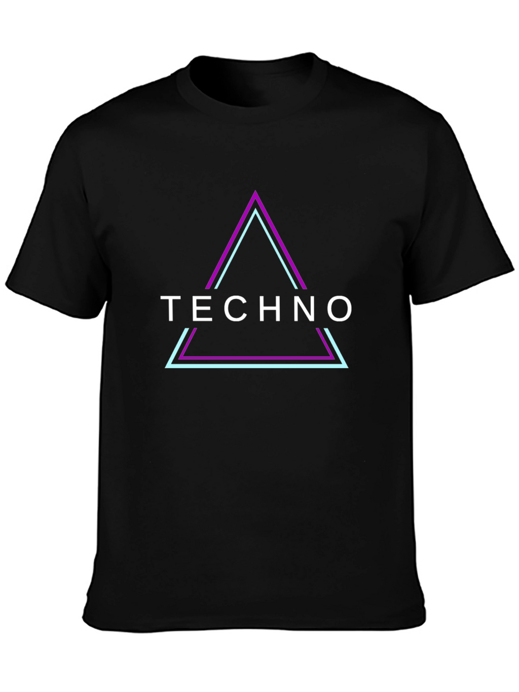 Techno Graphic T-Shirt - Black Cotton Blend Tee