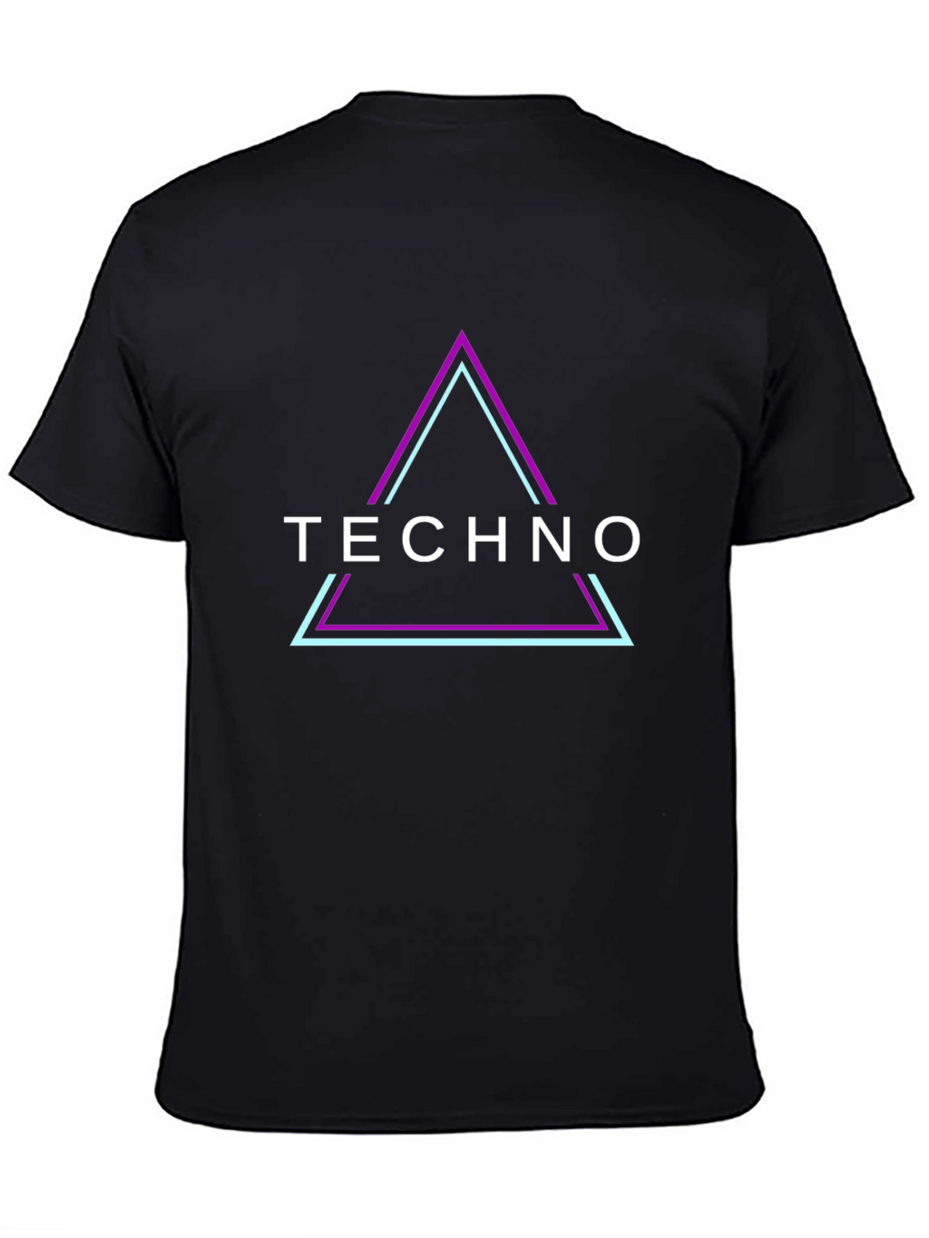 Techno Graphic T-Shirt - Black Cotton Blend Tee