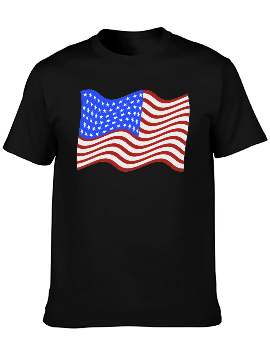American Flag Graphic Black T-Shirt