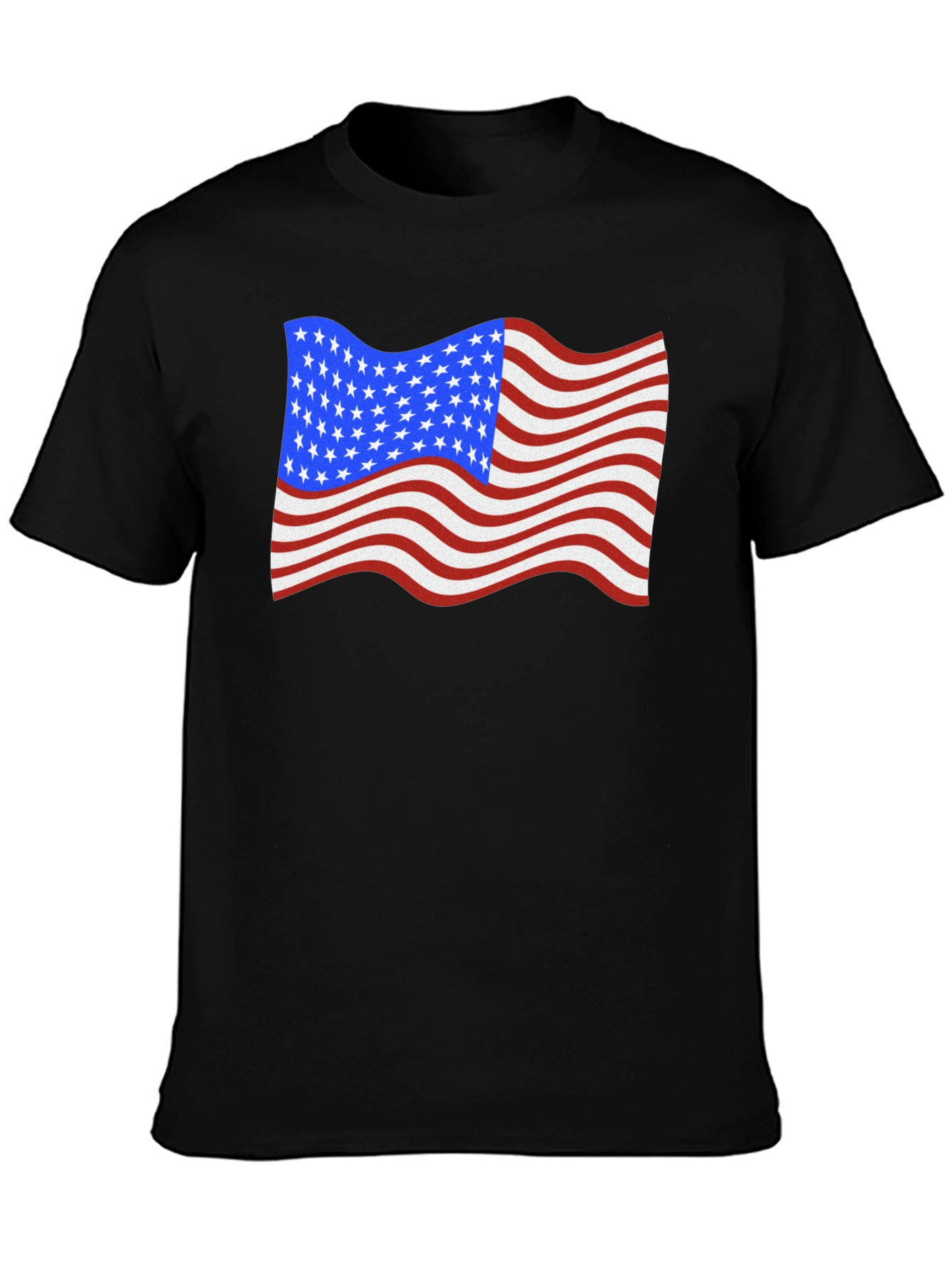 American Flag Graphic Black T-Shirt