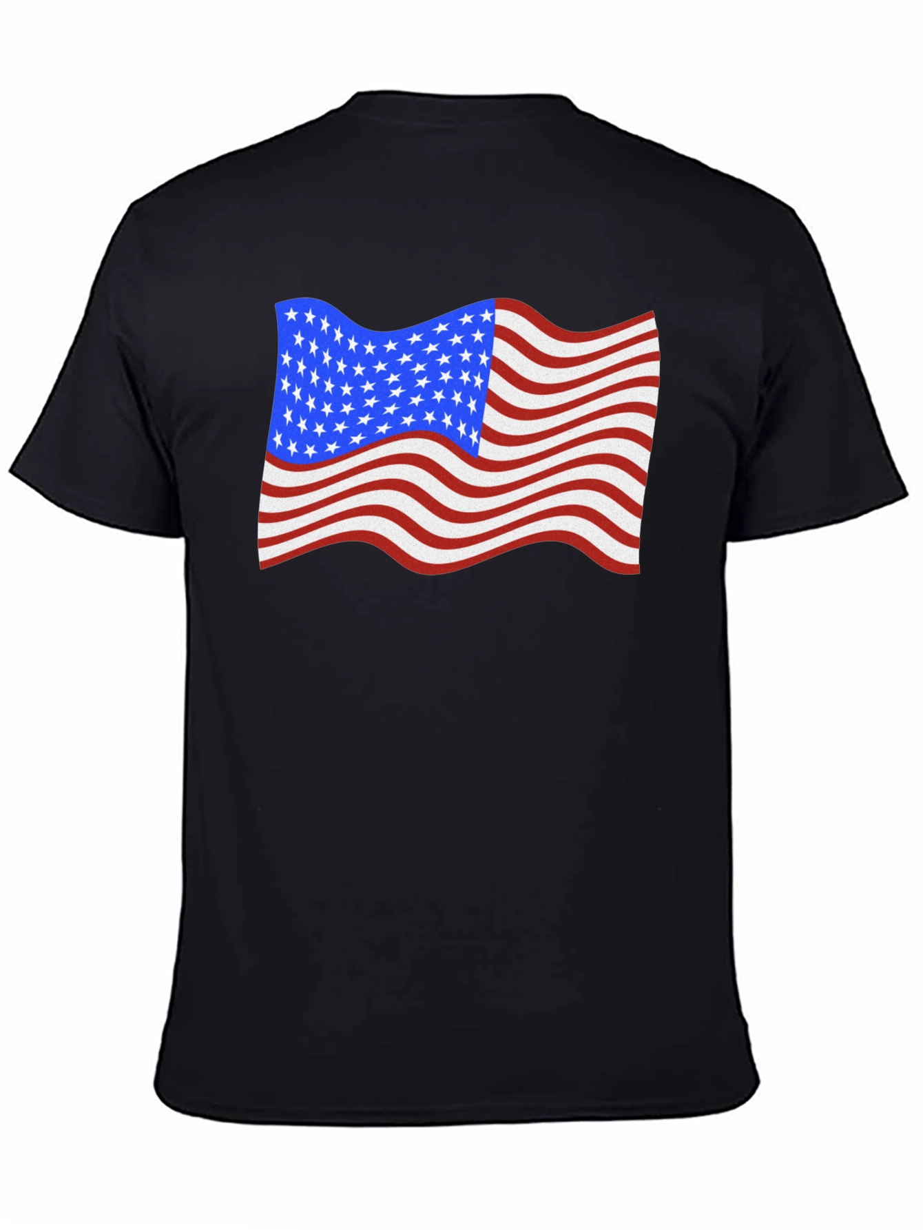 American Flag Graphic Black T-Shirt