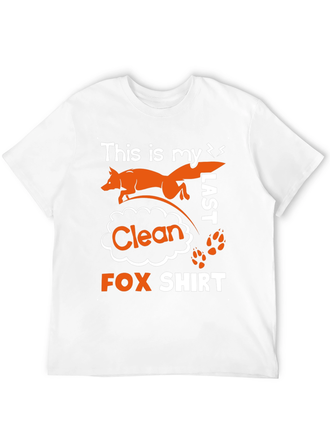 Funny Last Clean Fox Graphic T-Shirt
