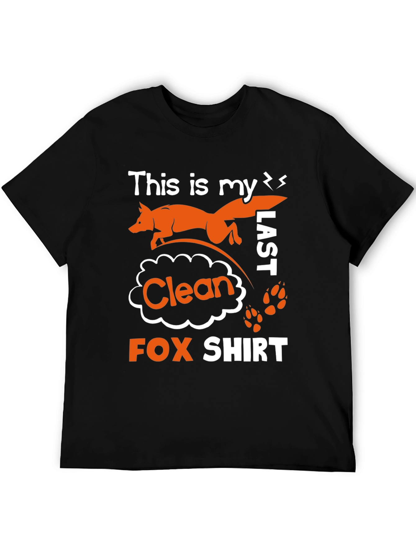 Funny Last Clean Fox Graphic T-Shirt