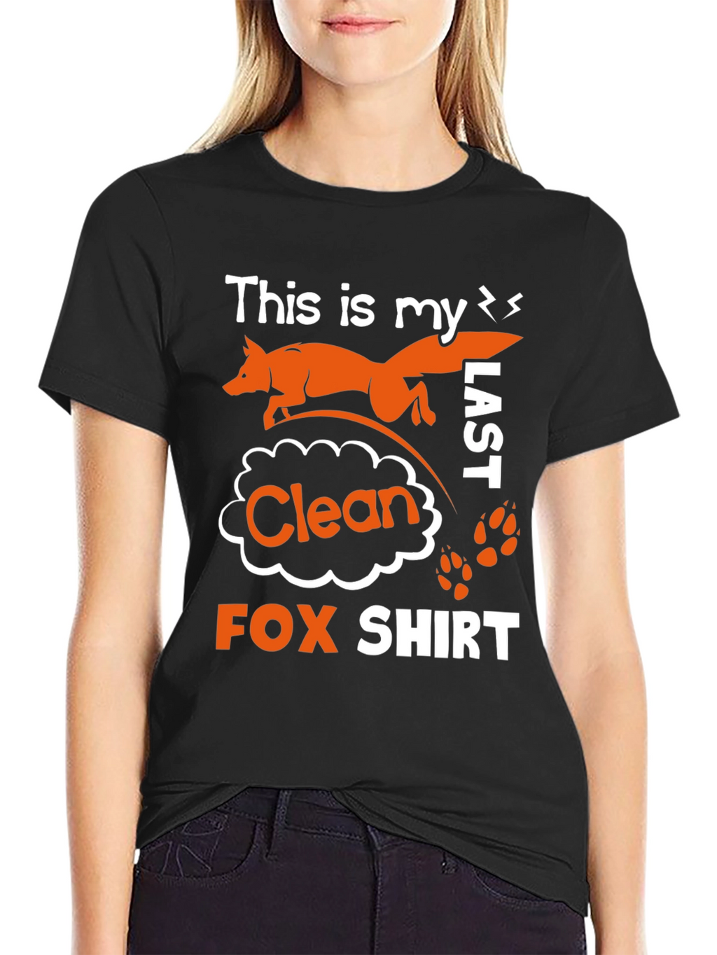 Funny Last Clean Fox Graphic T-Shirt