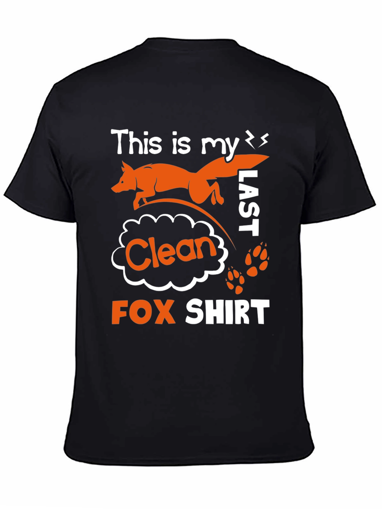 Funny Last Clean Fox Graphic T-Shirt