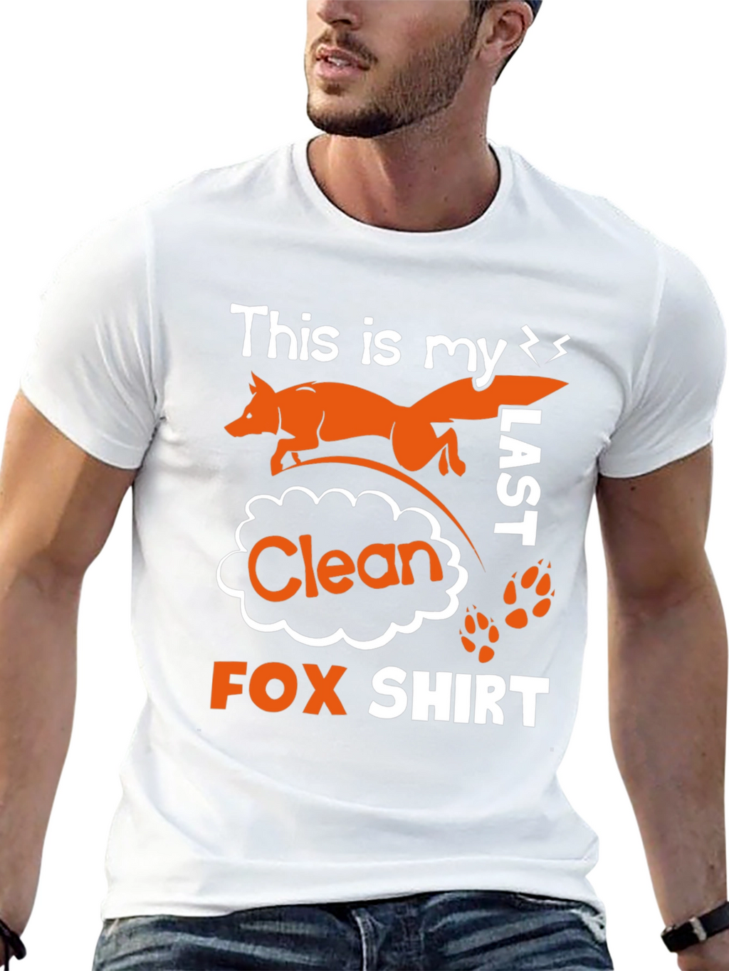 Funny Last Clean Fox Graphic T-Shirt