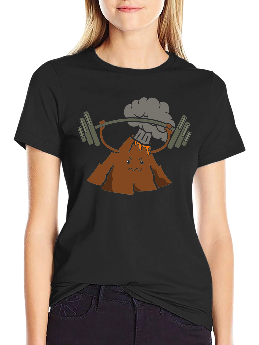 Volcano Lifting Weights Graphic T-Shirt