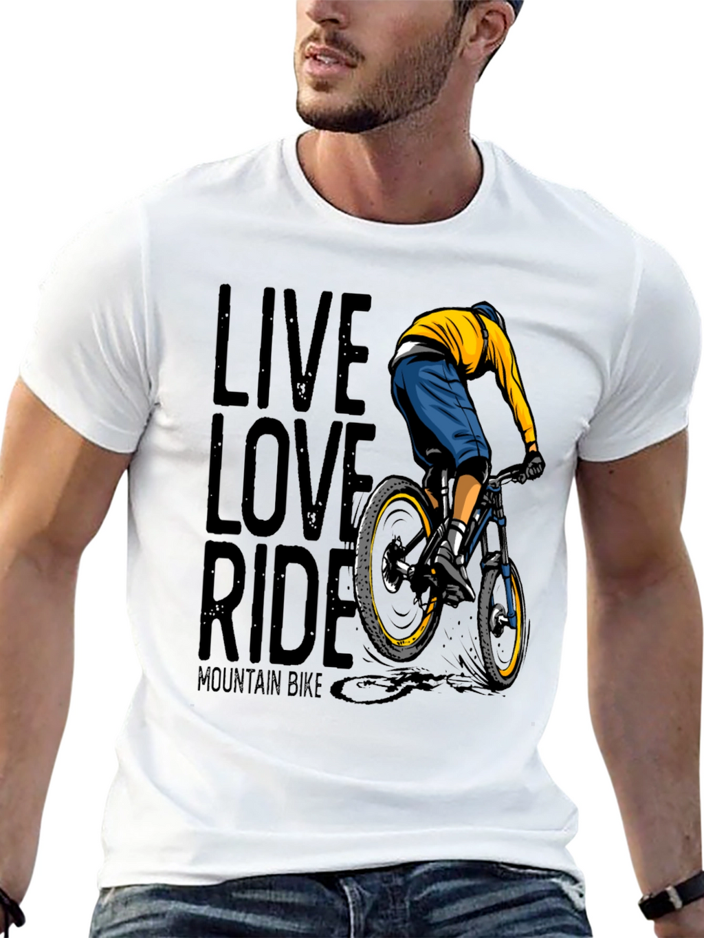 Live Love Ride Mountain Bike Graphic T-Shirt