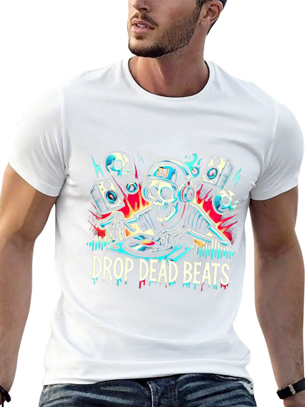 Drop Dead Beats DJ Skeleton T-Shirt