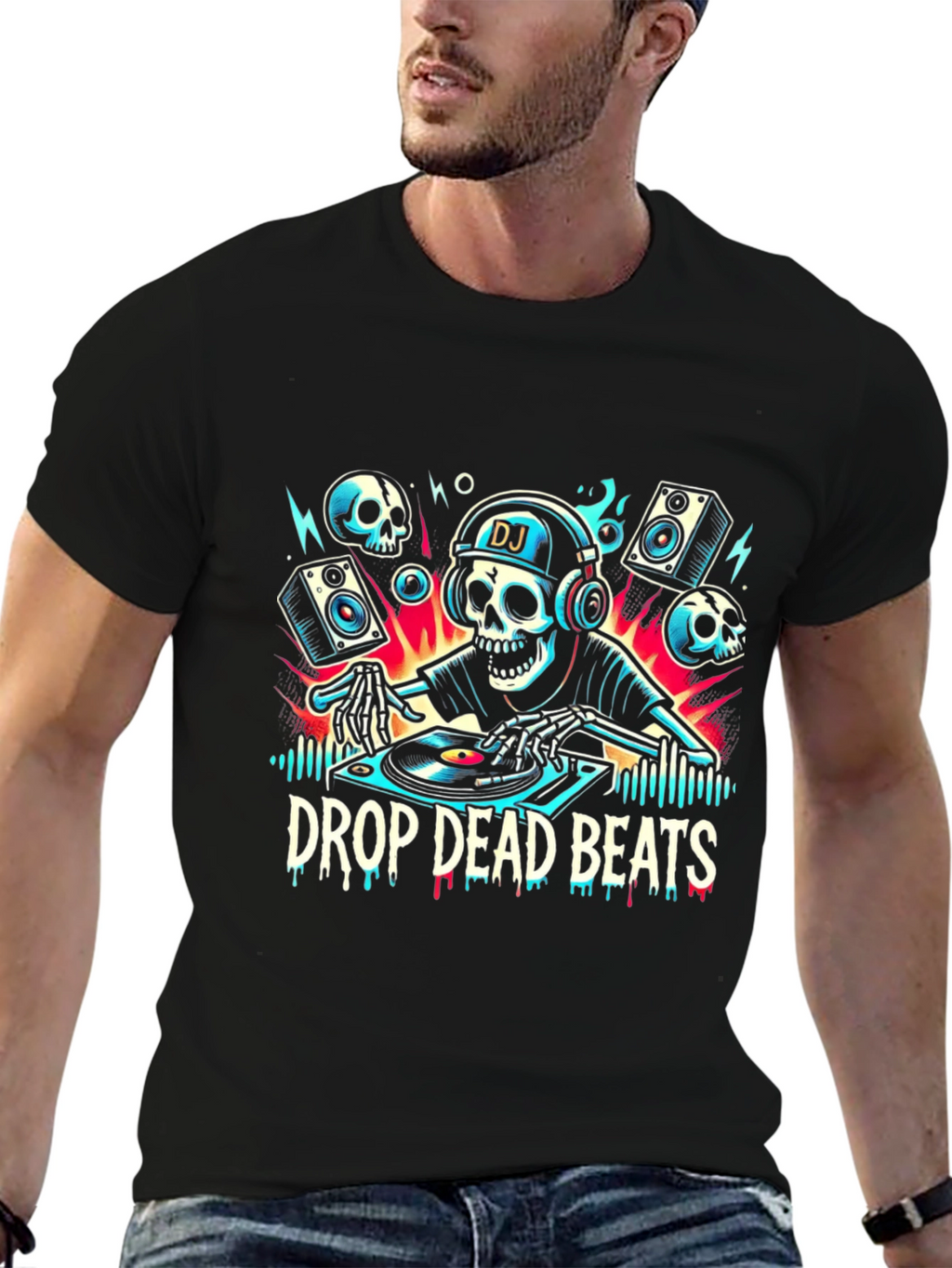 Drop Dead Beats DJ Skeleton T-Shirt