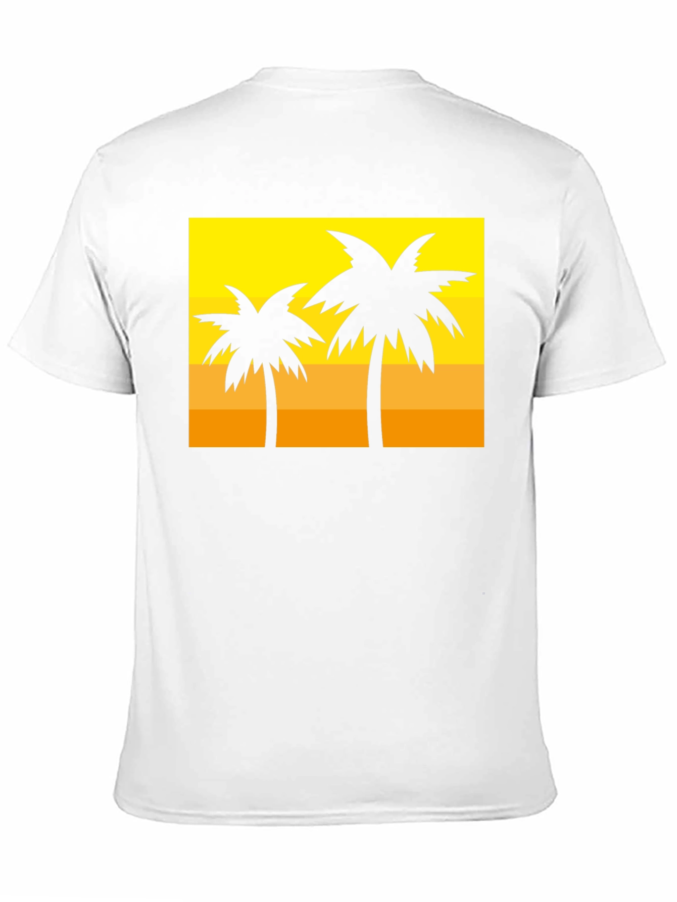 Tropical Palm Tree Graphic Tee - Sunset Vibes