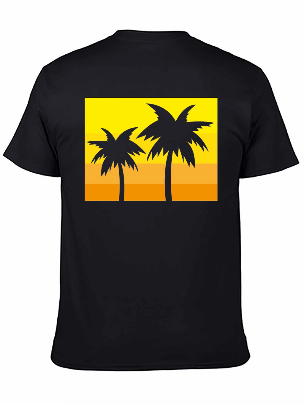 Tropical Palm Tree Graphic Tee - Sunset Vibes