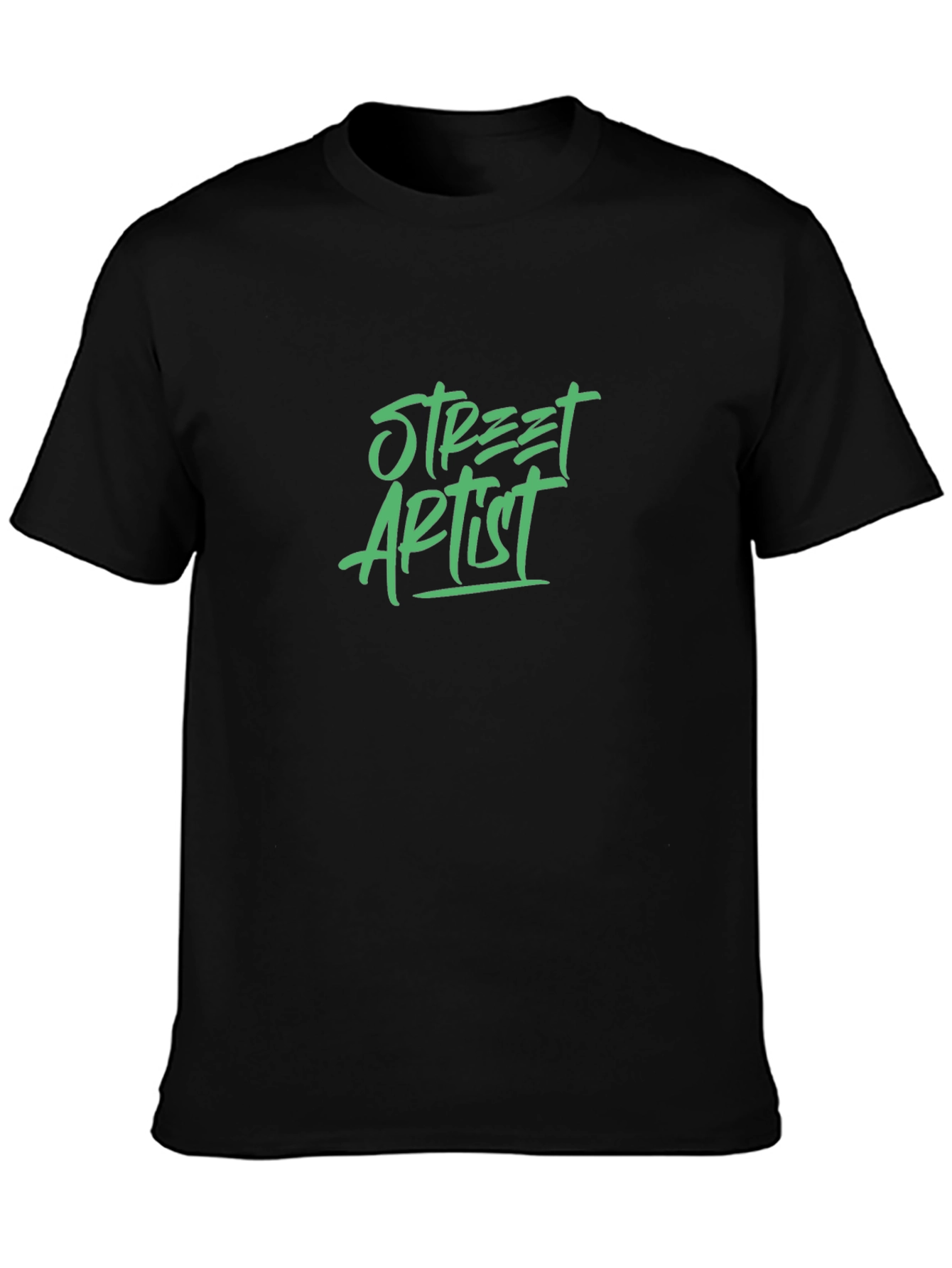 Street Artist Graphic Tee - Black Cotton Blend