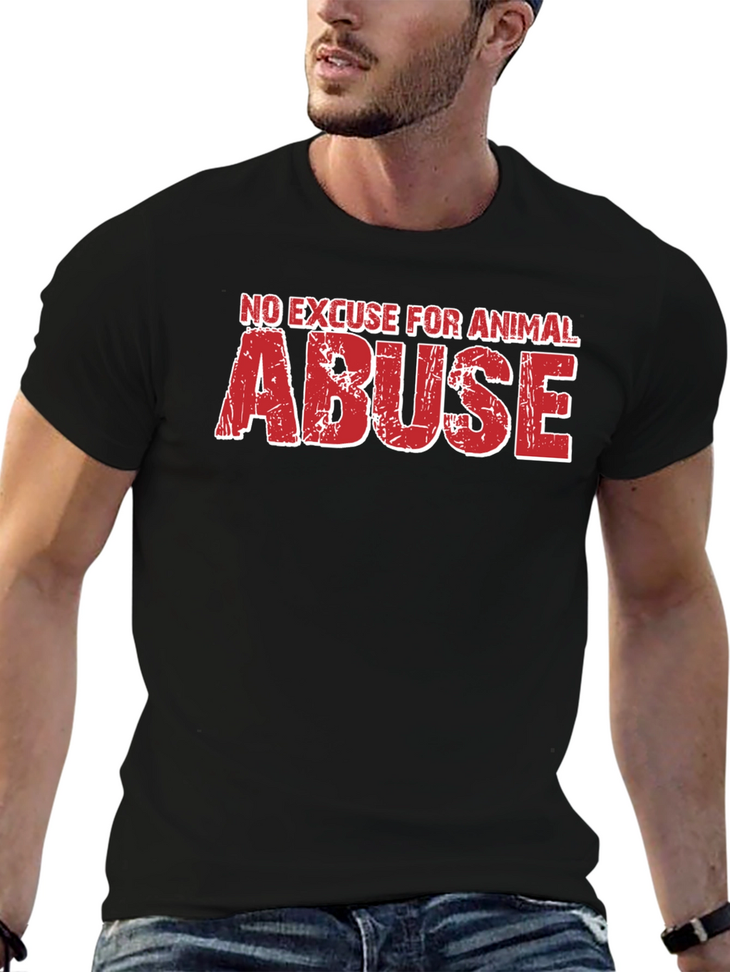 Animal Rights T-Shirt - No Excuse For Abuse