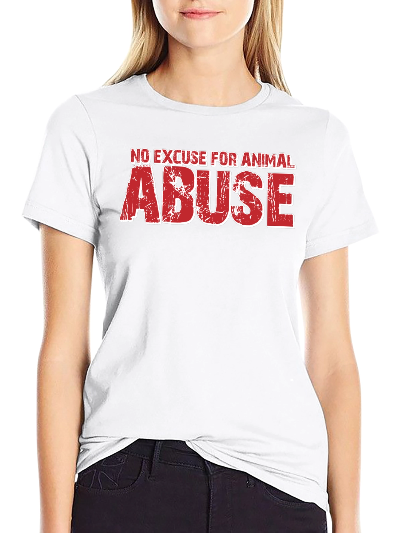 Animal Rights T-Shirt - No Excuse For Abuse