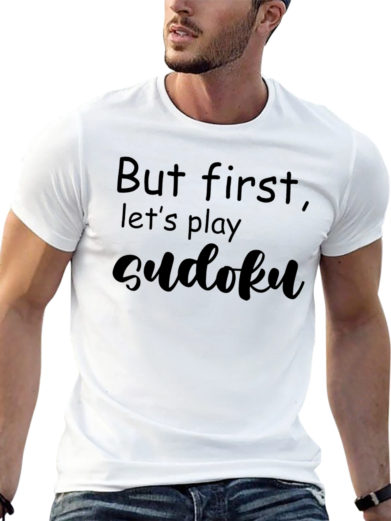 But First Lets Play Sudoku Black T-Shirt