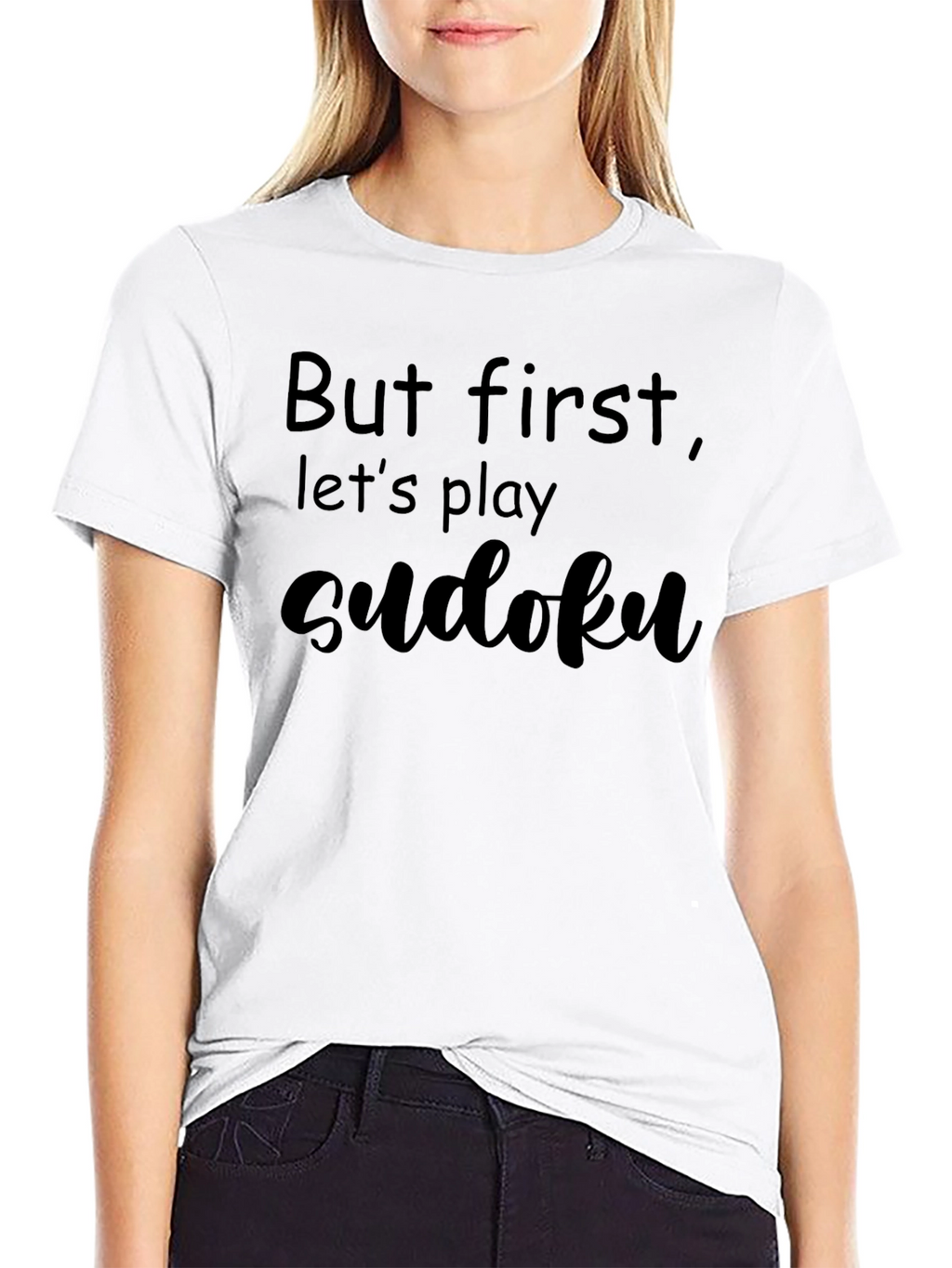 But First Lets Play Sudoku Black T-Shirt