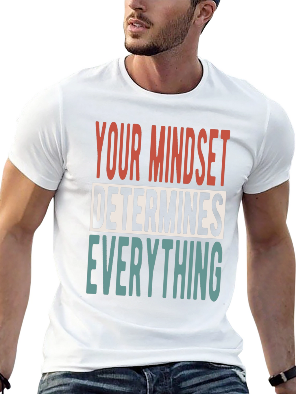 Motivational Mindset Tee: Determines Everything Black T-Shirt