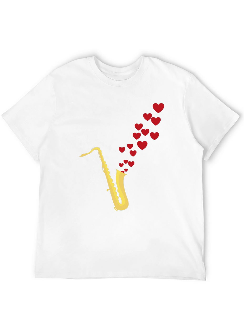 Saxophone Love T-Shirt - Musical Heart Tee