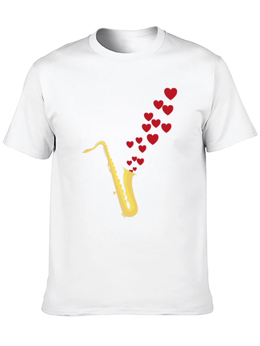 Saxophone Love T-Shirt - Musical Heart Tee